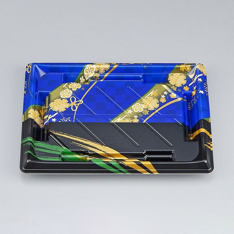 >シーピー化成 寿司容器 SF美角 本体 24 丹心青 50枚/袋(ご注文単位18袋)【直送品】