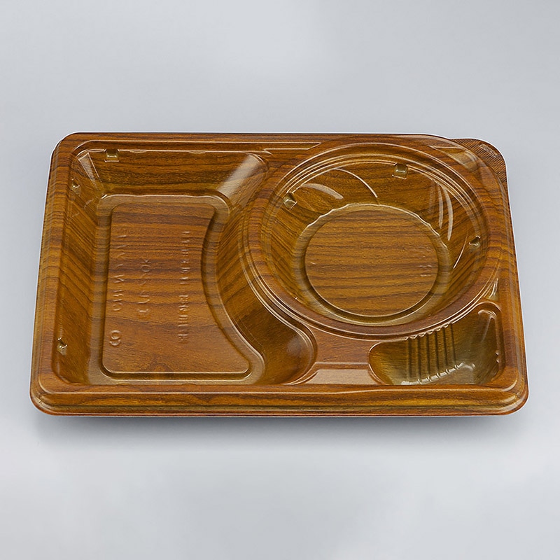 シーピー化成 弁当容器　CBFNランチ　本体  12栓木 50枚/袋（ご注文単位8袋）【直送品】