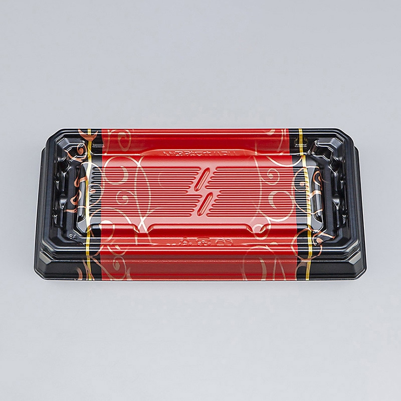 シーピー化成 刺身容器 UFハカマ板段 本体 14 みつる朱 50枚/袋（ご注文単位20袋）【直送品】