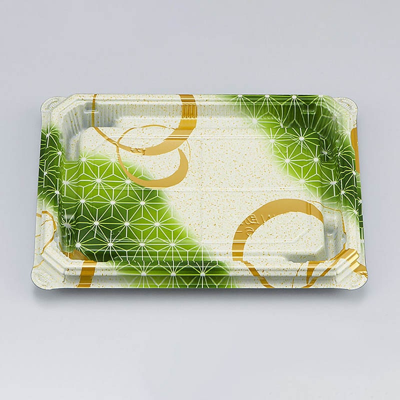 シーピー化成 寿司容器　NUN助盛　本体 16-12 あさ月緑 50枚/袋（ご注文単位24袋）【直送品】