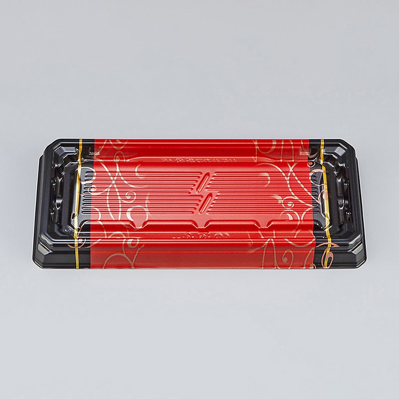 シーピー化成 刺身容器 UFハカマ板段 本体 15 みつる朱 50枚/袋（ご注文単位20袋）【直送品】