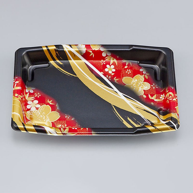 シーピー化成 寿司容器　SF舟　本体 8 春菜赤 50枚/袋（ご注文単位18袋）【直送品】