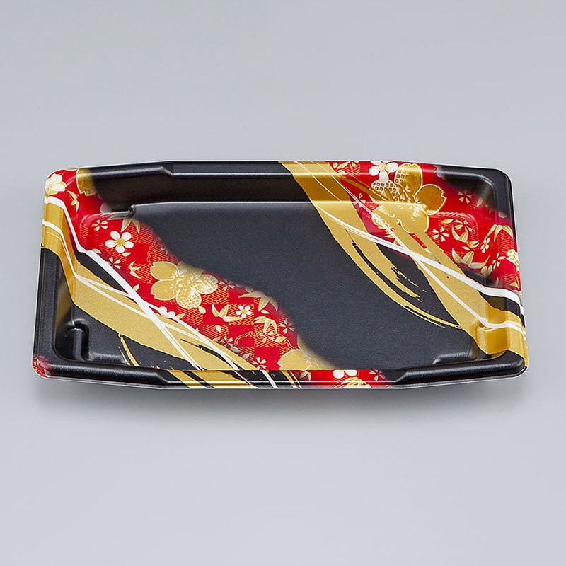 >シーピー化成 寿司容器 SF舟 本体 10 春菜赤 50枚/袋(ご注文単位18袋)【直送品】