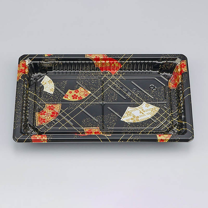 >シーピー化成 寿司容器 BS長戸 本体 25 京扇 50枚/袋(ご注文単位18袋)【直送品】