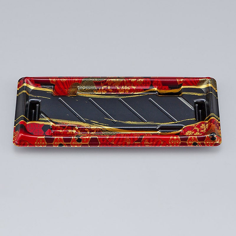 シーピー化成 寿司容器　SF美角　本体 15 京えん赤 50枚/袋（ご注文単位24袋）【直送品】