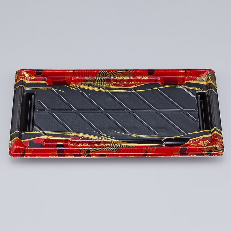 シーピー化成 寿司容器　SF美角　本体 26 京えん赤 50枚/袋（ご注文単位16袋）【直送品】