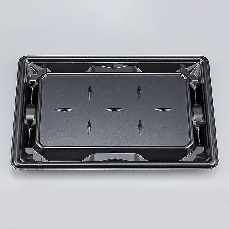 シーピー化成 刺身容器 SF冴盛 本体 24-17 黒 50枚/袋(ご注文単位12袋)【直送品】