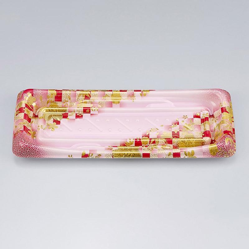 シーピー化成 寿司容器 SFうま皿 本体 16 花雅桃 50枚/袋(ご注文単位16袋)【直送品】