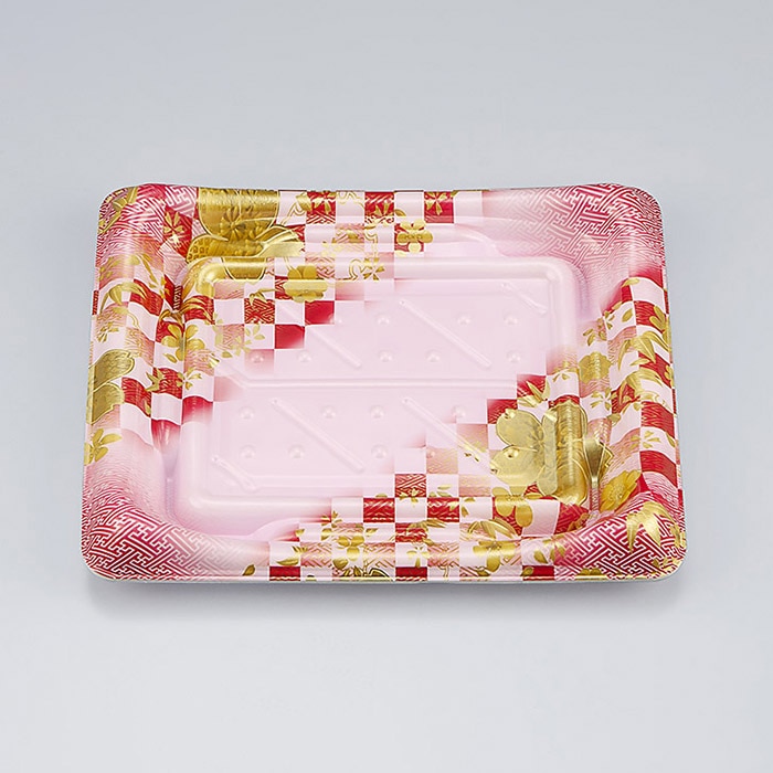 シーピー化成 寿司容器　SFうま皿　本体 23 花雅桃 50枚/袋（ご注文単位24袋）【直送品】