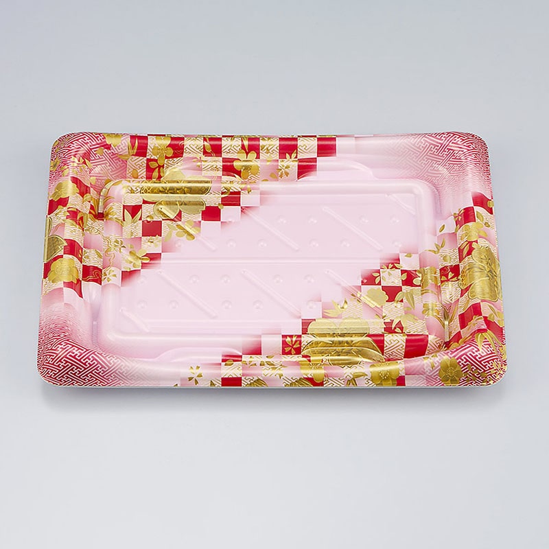 シーピー化成 寿司容器 SFうま皿 本体 24 花雅桃 50枚/袋(ご注文単位18袋)【直送品】