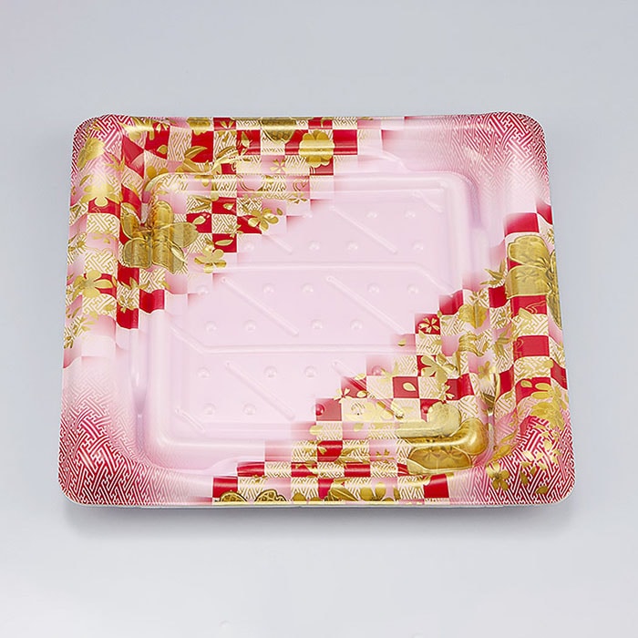 >シーピー化成 寿司容器 SFうま皿 本体 33 花雅桃 50枚/袋(ご注文単位12袋)【直送品】