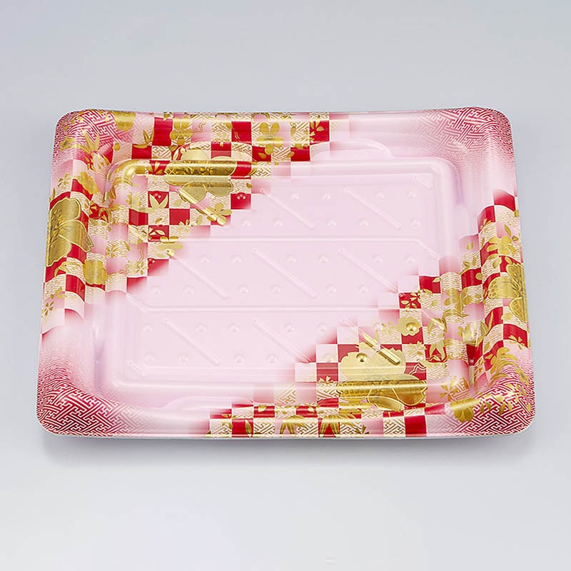 >シーピー化成 寿司容器 SFうま皿 本体 34 花雅桃 50枚/袋(ご注文単位12袋)【直送品】