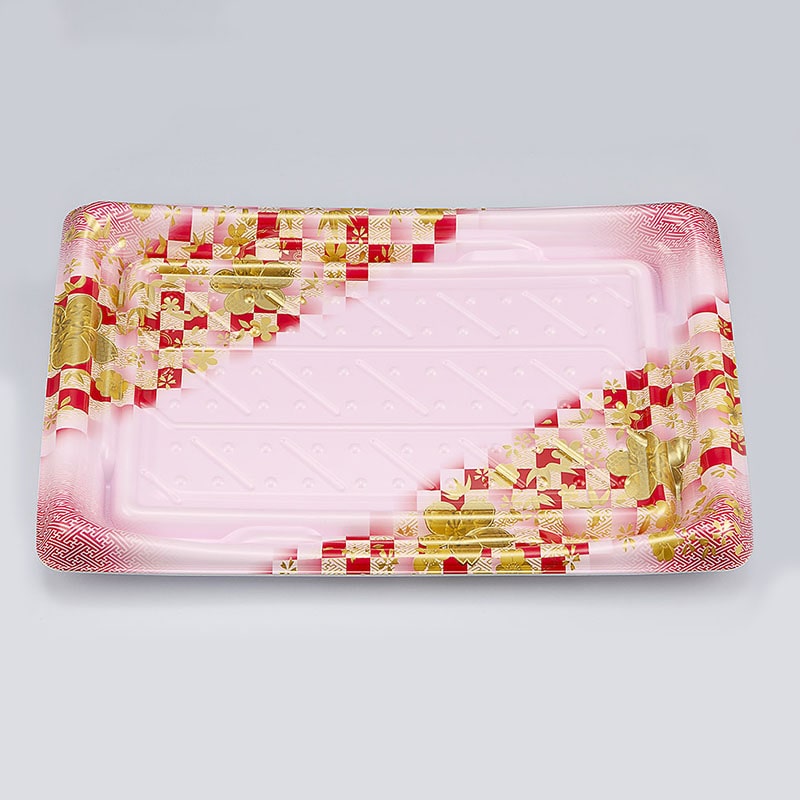 シーピー化成 寿司容器 SFうま皿 本体 36 花雅桃 50枚/袋(ご注文単位8袋)【直送品】