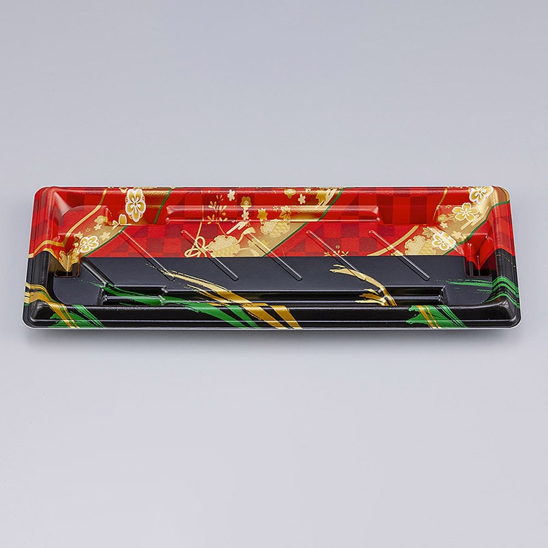 シーピー化成 寿司容器 SF美角 本体 16 丹心赤 50枚/袋(ご注文単位20袋)【直送品】