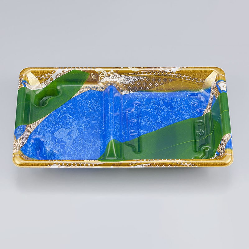 シーピー化成 麺セット容器 SF弁当 本体 57-2 藍笹 50枚/袋(ご注文単位12袋)【直送品】