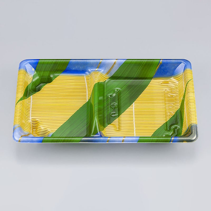 シーピー化成 麺セット容器 SF弁当 本体 57-2 熊笹青 50枚/袋(ご注文単位12袋)【直送品】