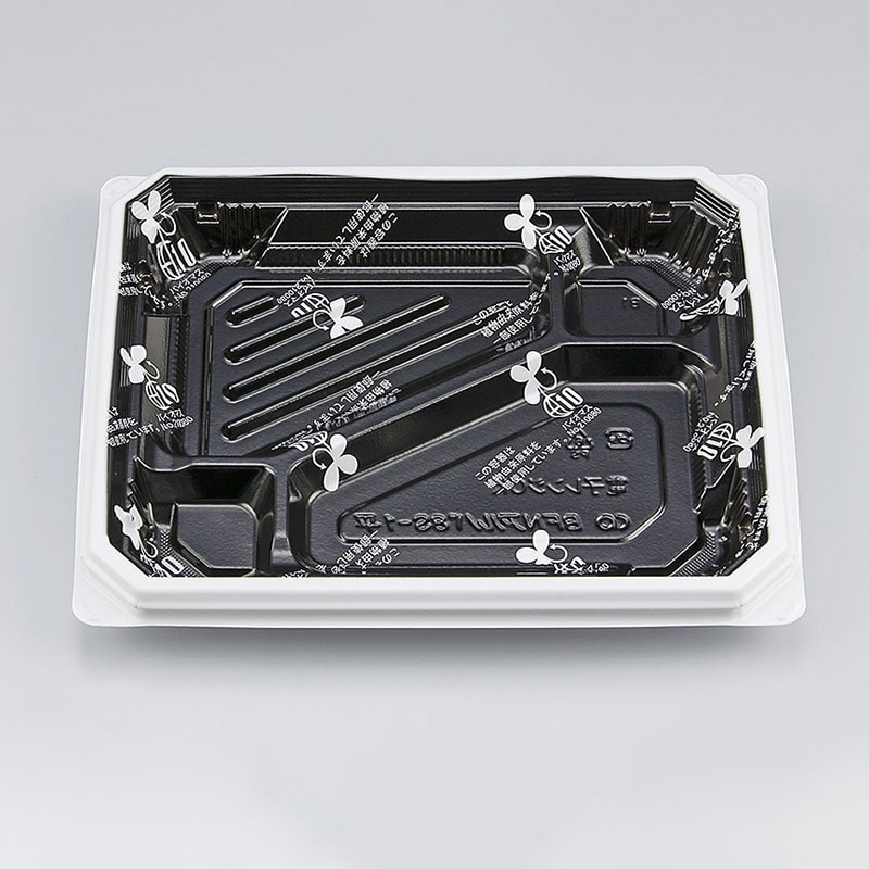 シーピー化成 弁当容器 BFNアルバ 本体 8S-1平 BWB 50枚/袋(ご注文単位12袋)【直送品】