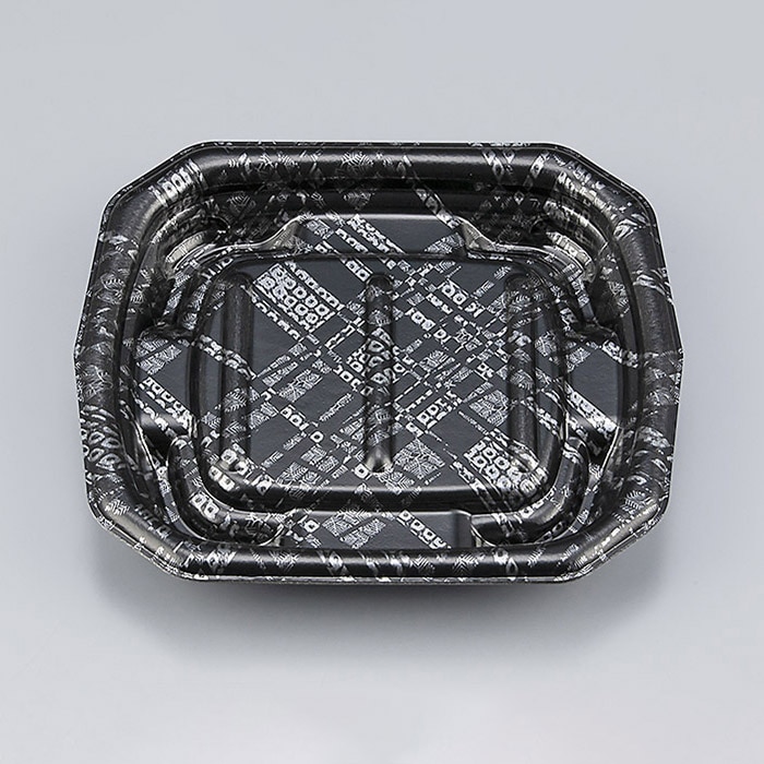 シーピー化成 惣菜容器　TNデリカ内　本体 15D モダン黒 50枚/袋（ご注文単位16袋）【直送品】