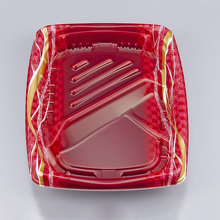 シーピー化成 弁当容器　TNほうび　本体 7-1 いち紐赤 50枚/袋（ご注文単位12袋）【直送品】