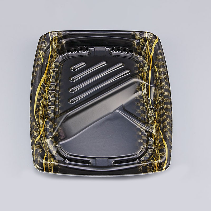 シーピー化成 弁当容器　TNほうび　本体 7-1 いち紐黒 50枚/袋（ご注文単位12袋）【直送品】