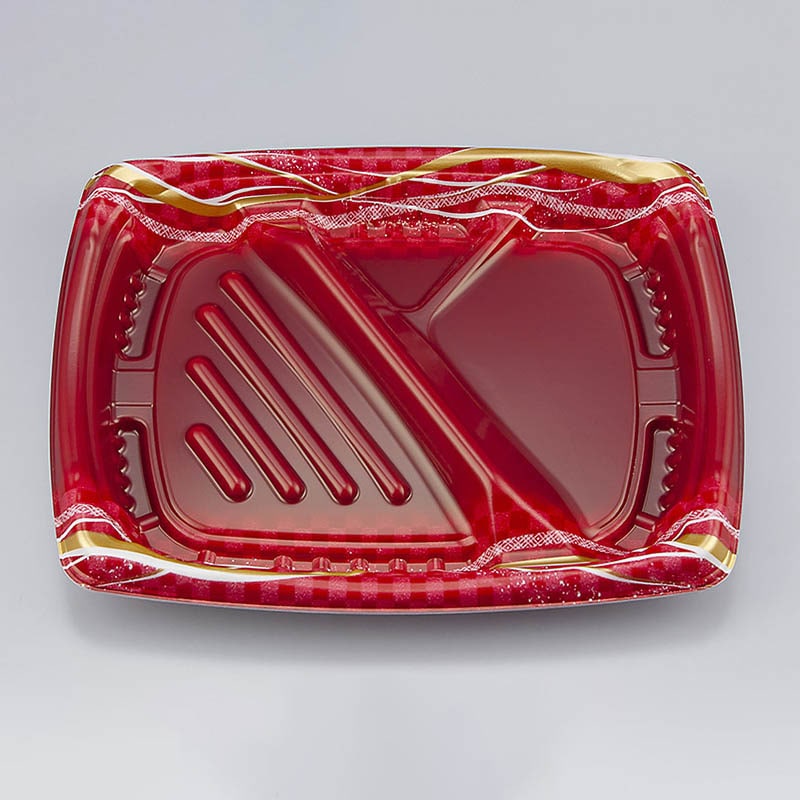 シーピー化成 弁当容器　TNほうび　本体 8-2 いち紐赤 50枚/袋（ご注文単位12袋）【直送品】