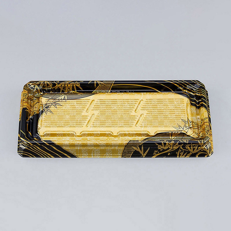 シーピー化成 刺身容器 UFハカマ板段 本体 3 上弦黒 50枚/袋（ご注文単位16袋）【直送品】