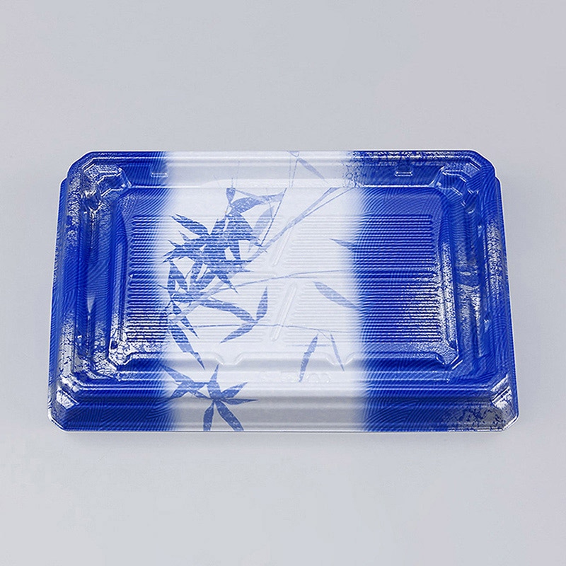 シーピー化成 刺身容器 UFハカマ板段 本体 24 すず葉青 50枚/袋(ご注文単位12袋)【直送品】