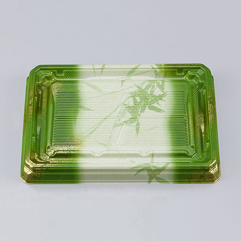 シーピー化成 刺身容器 UFハカマ板段 本体 24 すず葉緑 50枚/袋(ご注文単位12袋)【直送品】