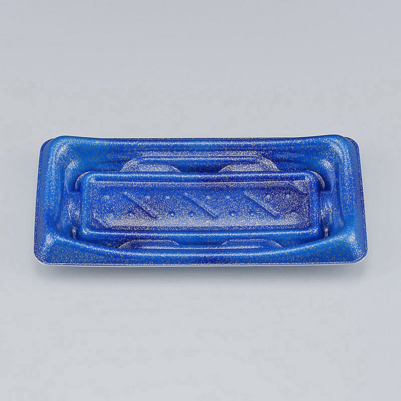 シーピー化成 寿司容器 SFうま皿 本体 14 星雲青 50枚/袋(ご注文単位24袋)【直送品】