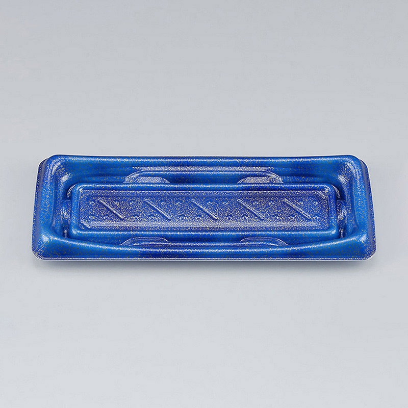 シーピー化成 寿司容器 SFうま皿 本体 16 星雲青 50枚/袋（ご注文単位16袋）【直送品】