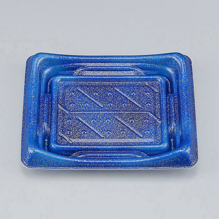 シーピー化成 寿司容器 SFうま皿 本体 23 星雲青 50枚/袋(ご注文単位24袋)【直送品】