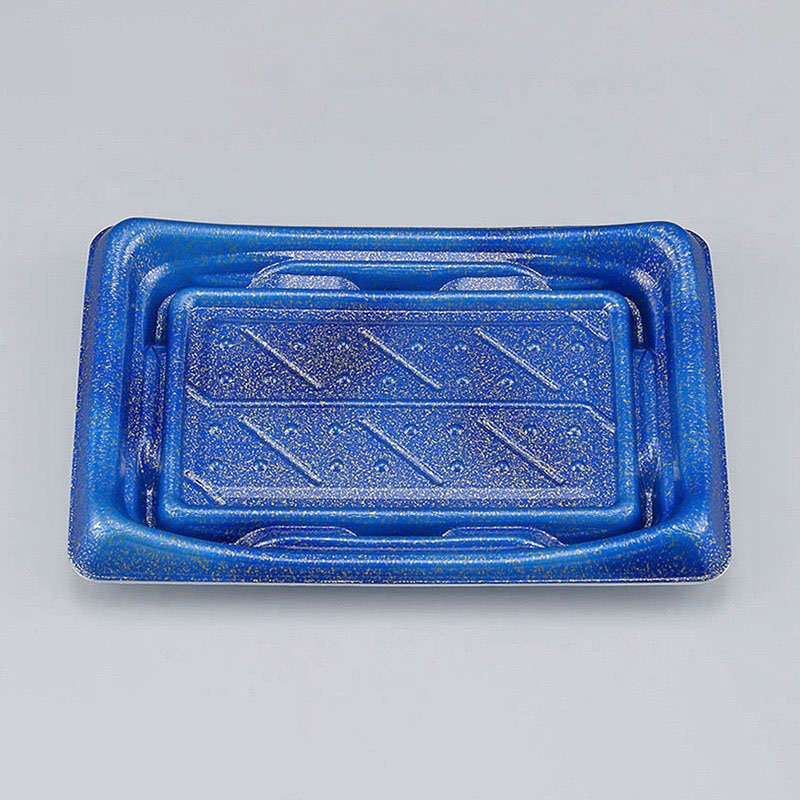 シーピー化成 寿司容器 SFうま皿 本体 24 星雲青 50枚/袋(ご注文単位18袋)【直送品】