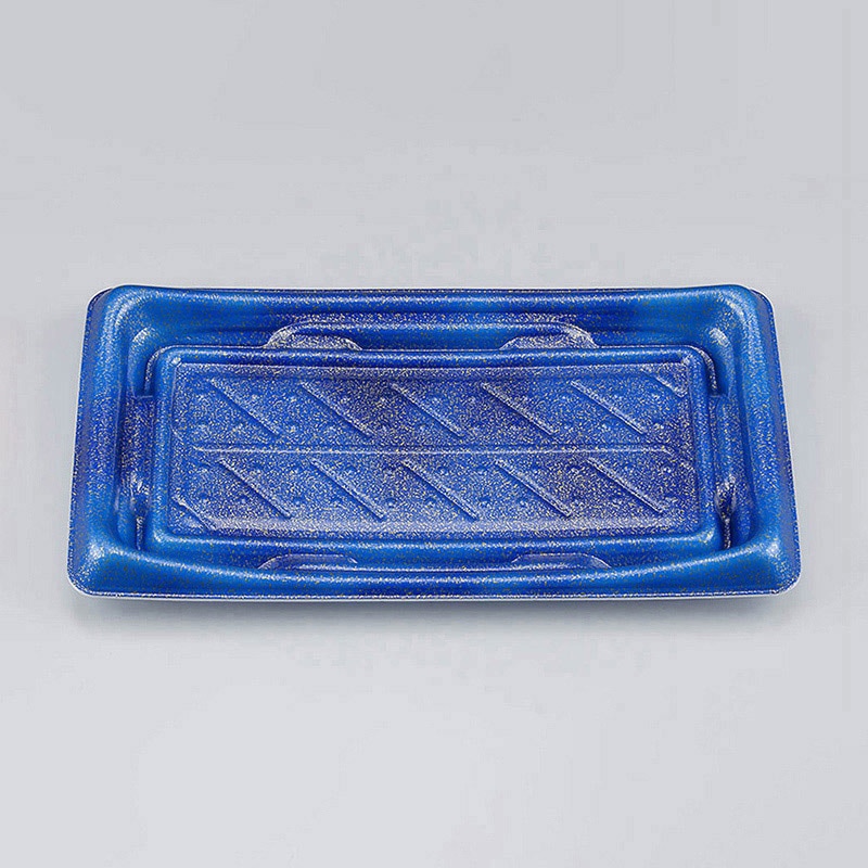 シーピー化成 寿司容器 SFうま皿 本体 26 星雲青 50枚/袋(ご注文単位16袋)【直送品】