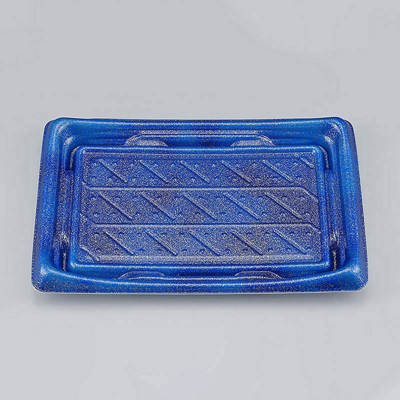 シーピー化成 寿司容器 SFうま皿 本体 36 星雲青 50枚/袋（ご注文単位8袋）【直送品】