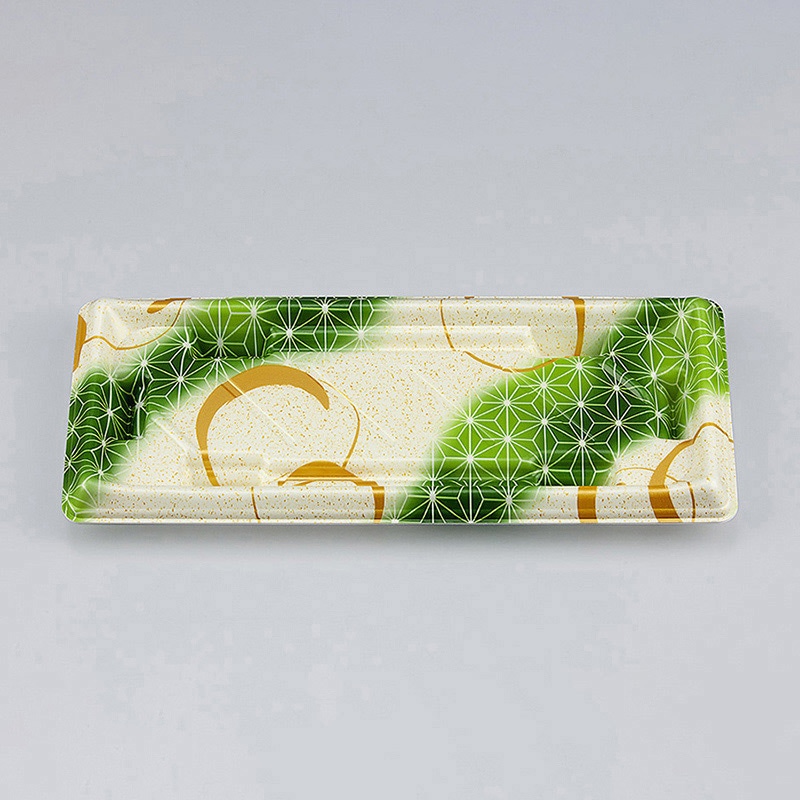 >シーピー化成 寿司容器 SF美角 本体 15 あさ月緑 50枚/袋(ご注文単位24袋)【直送品】