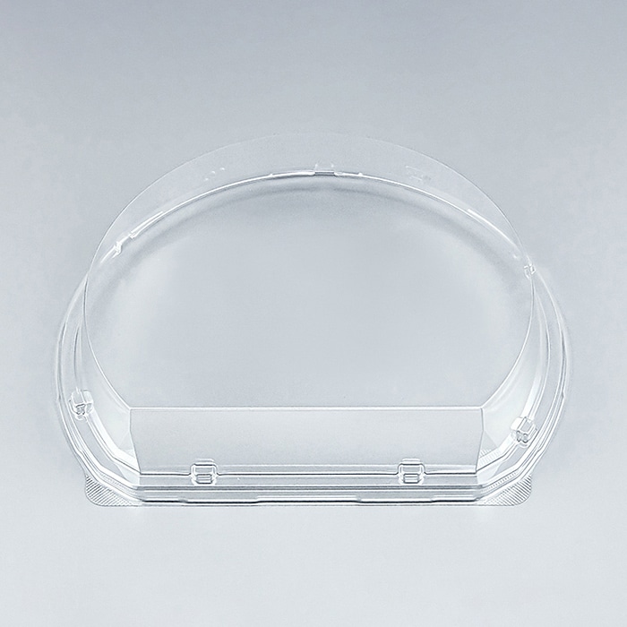 シーピー化成 刺身容器 UFハカマ板半月段 外嵌合蓋AP 3 50枚/袋(ご注文単位12袋)【直送品】