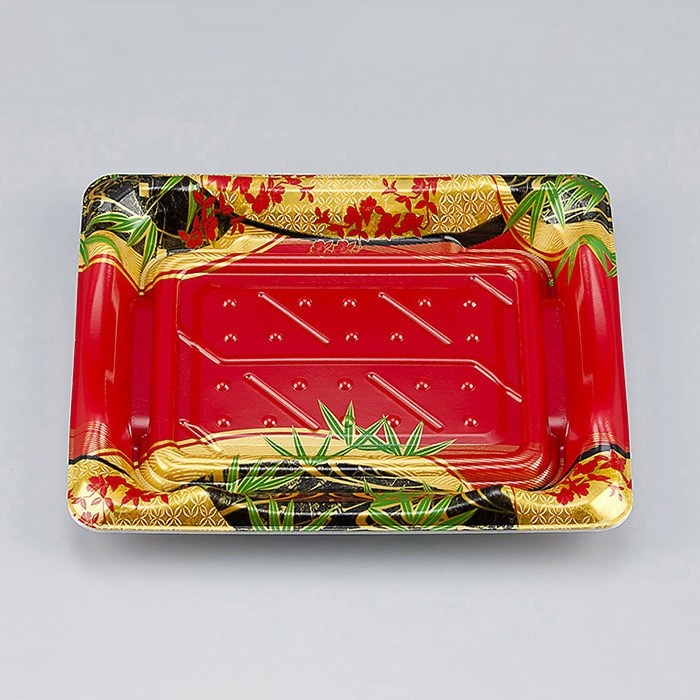 シーピー化成 寿司容器 SF港 本体 23 月乃赤 50枚/袋（ご注文単位24袋）【直送品】