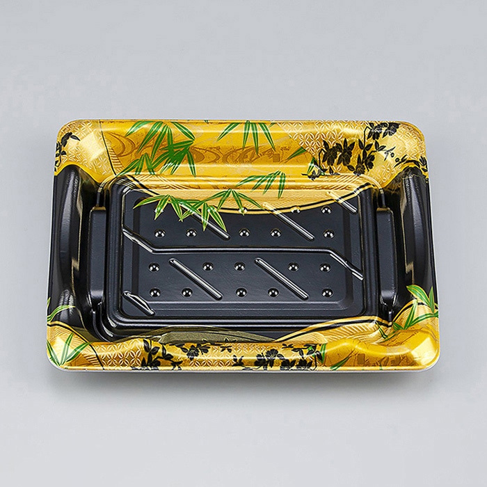 シーピー化成 寿司容器 SF港 本体 23 月乃黒 50枚/袋（ご注文単位24袋）【直送品】