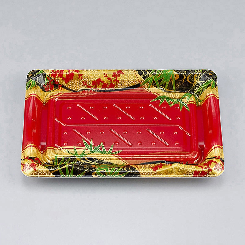 シーピー化成 寿司容器 SF港 本体 24 月乃赤 50枚/袋（ご注文単位18袋）【直送品】