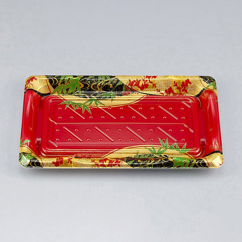 シーピー化成 寿司容器 SF港 本体 25 月乃赤 50枚/袋（ご注文単位16袋）【直送品】