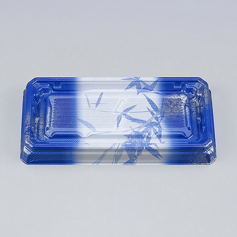 >シーピー化成 刺身容器 UFハカマ板段 本体 14 すず葉青 50枚/袋(ご注文単位20袋)【直送品】