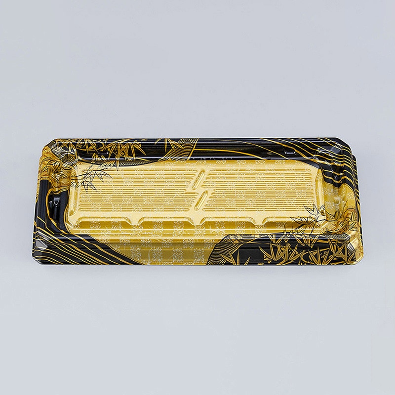 シーピー化成 刺身容器 UFハカマ板段 本体 15 上弦黒 50枚/袋（ご注文単位20袋）【直送品】