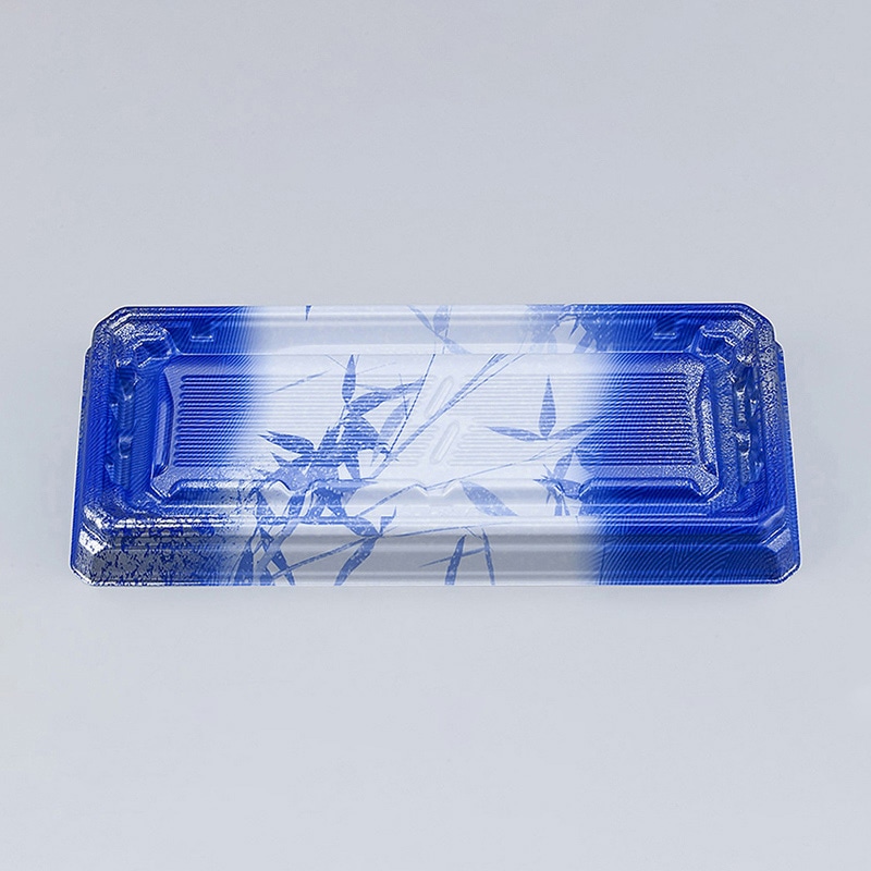 >シーピー化成 刺身容器 UFハカマ板段 本体 15 すず葉青 50枚/袋(ご注文単位20袋)【直送品】