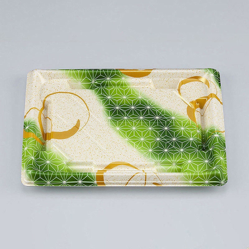 シーピー化成 寿司容器 SF美角 本体 24 あさ月緑 50枚/袋(ご注文単位18袋)【直送品】