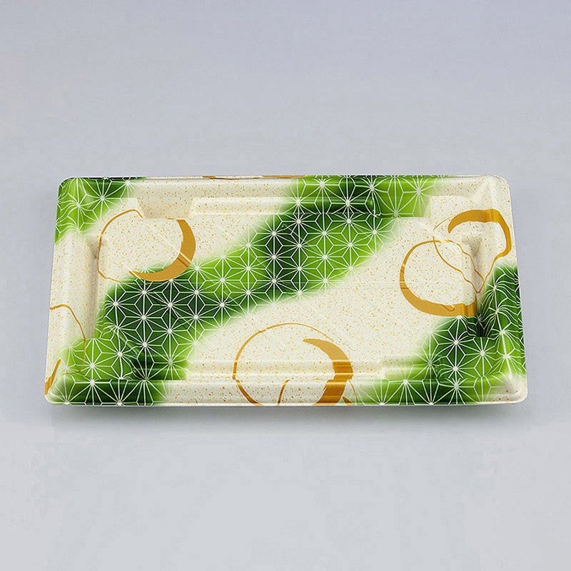 シーピー化成 寿司容器 SF美角 本体 25 あさ月緑 50枚/袋(ご注文単位16袋)【直送品】