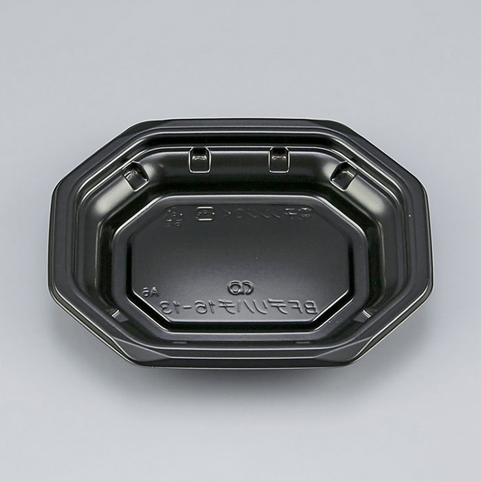 シーピー化成 惣菜容器 BFデリハチ 本体 16-13 黒 50枚/袋（ご注文単位24袋）【直送品】