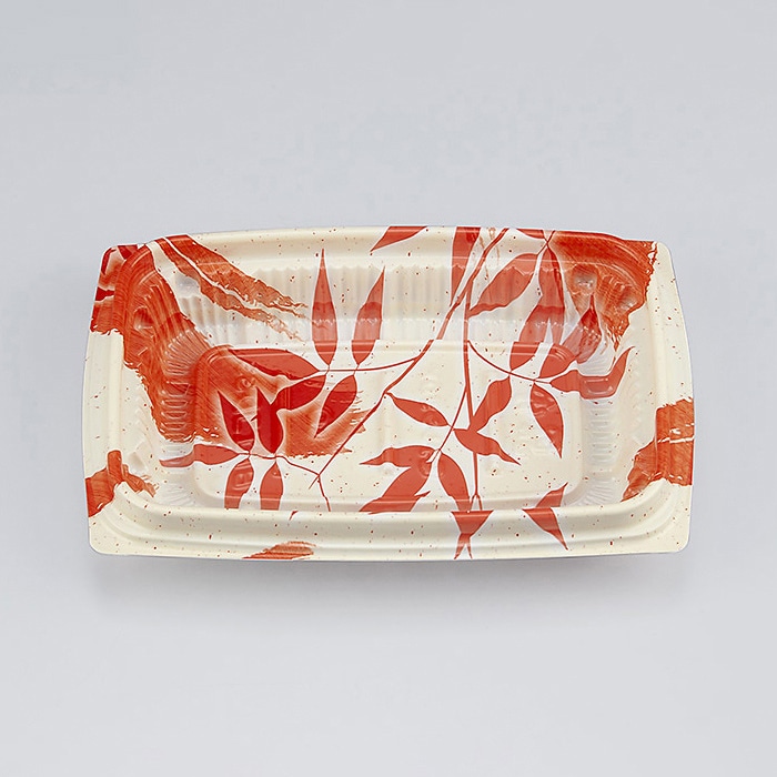 シーピー化成 惣菜容器 BFエコD 本体 33（N） 月竹朱 50枚/袋（ご注文単位20袋）【直送品】