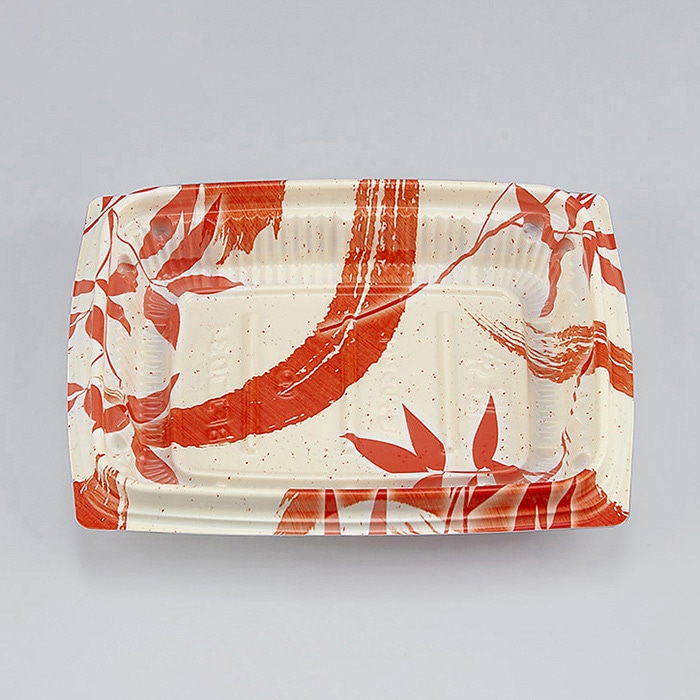 シーピー化成 惣菜容器 BFエコD 本体 34（N） 月竹朱 50枚/袋（ご注文単位20袋）【直送品】