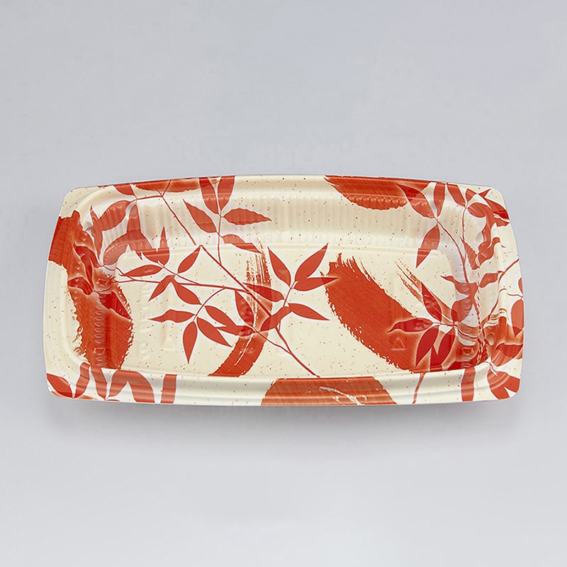 シーピー化成 惣菜容器 BFエコD 本体 38（N） 月竹朱 50枚/袋（ご注文単位8袋）【直送品】