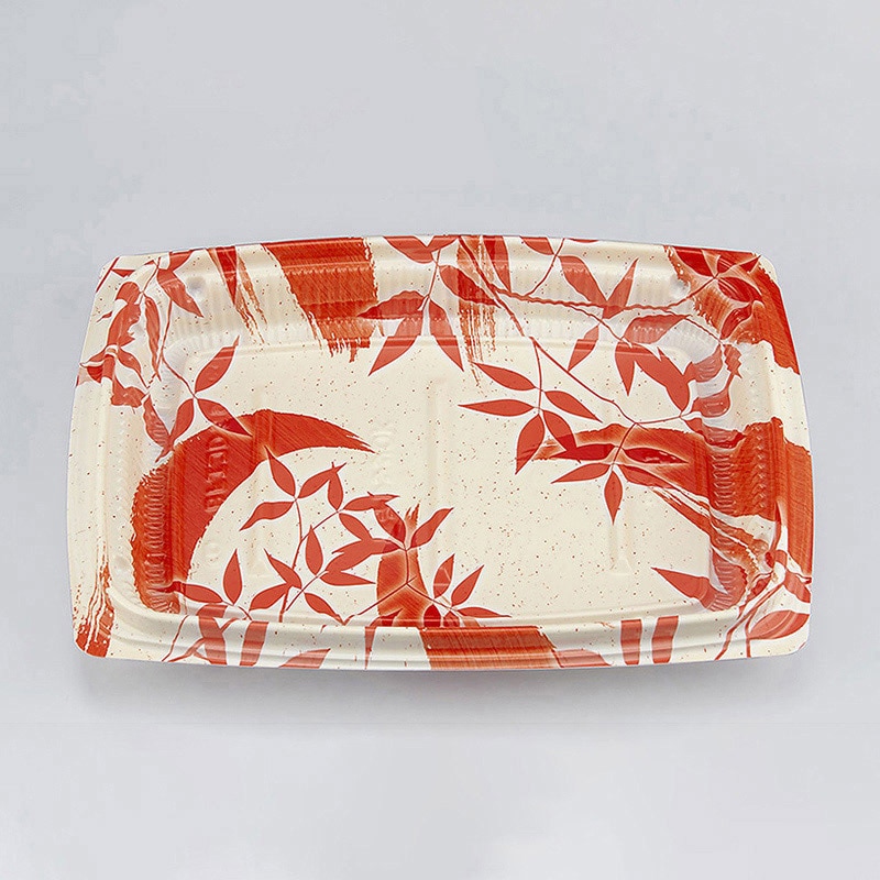 シーピー化成 惣菜容器 BFエコD 本体 39（N） 月竹朱 50枚/袋（ご注文単位8袋）【直送品】